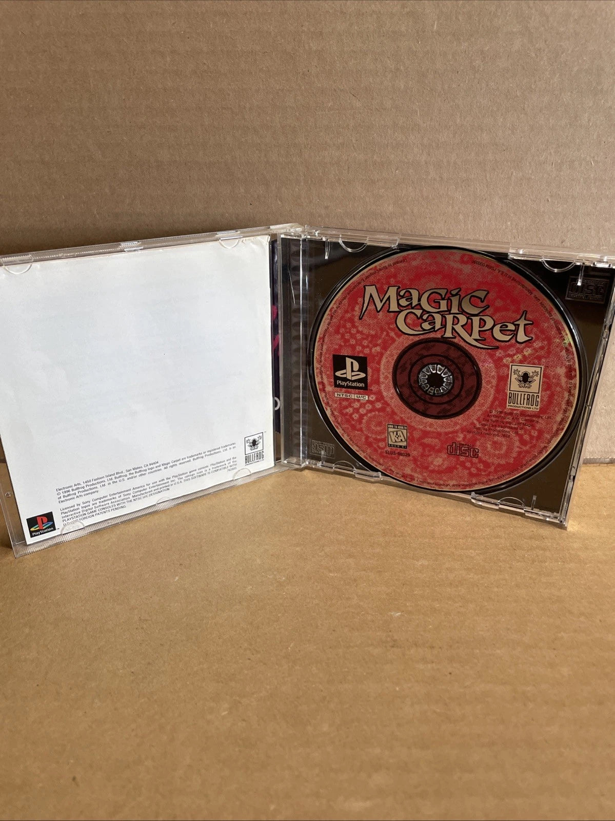 Magic Carpet Sony PlayStation 1 PS1 Black Label Complete With Manual CIB Tested
