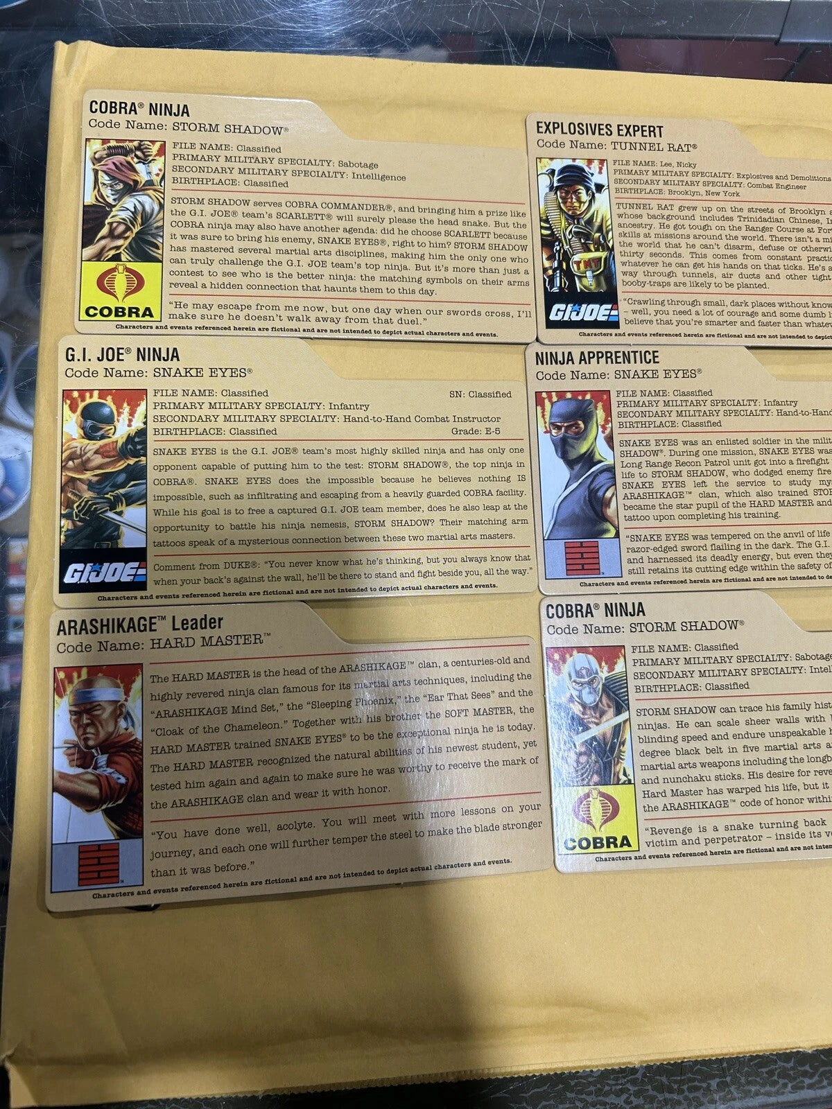G.I. Joe Cards lot