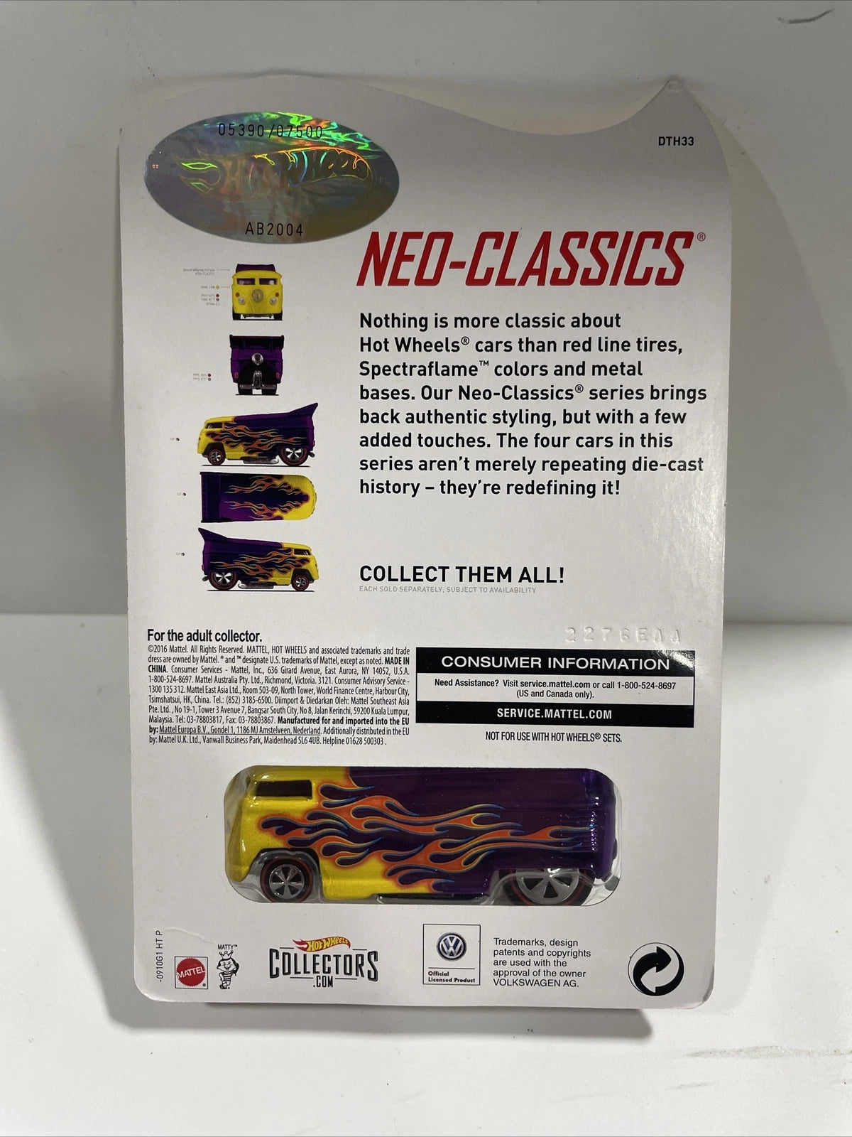 Hot Wheels Volkswagen Drag Bus VW RLC/HWC Neo-Classics Purple 05390/07500