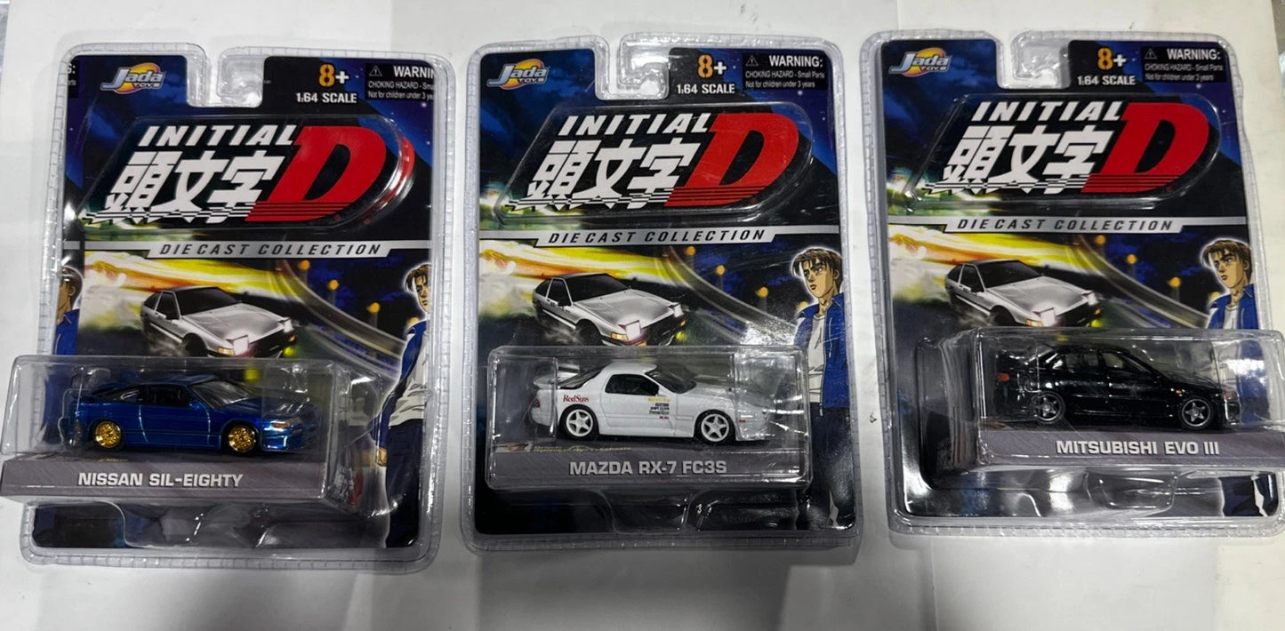 Jada Toys Initial D Diecast Collection Nissan Mazda & Mitsubishi SEALED