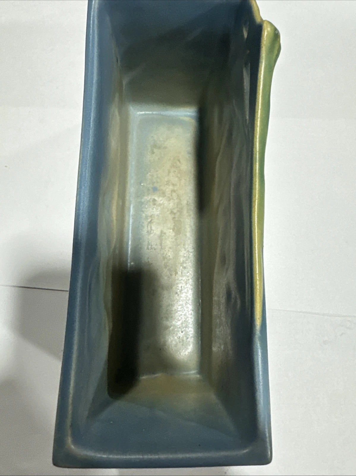 Roseville Pottery Bushberry 6" Window Planter Box Blue #383-6 Vintage 1941