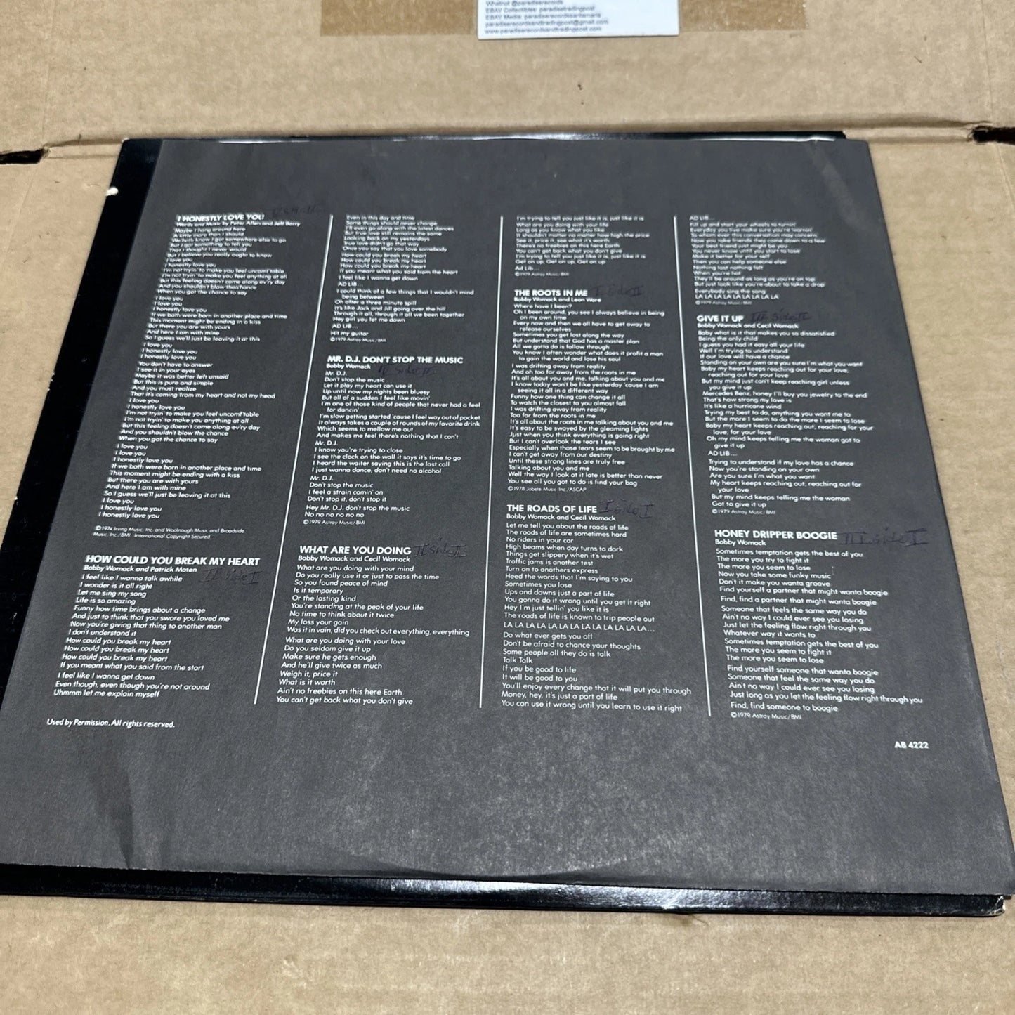 Bobby Womack - Roads Of Life, LP, (Vinyl) ab 4222
