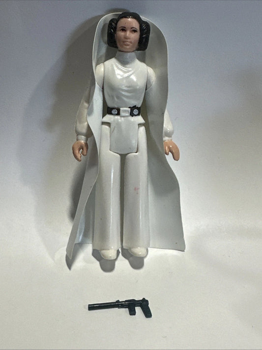 Star Wars 1977 Princess Leia With Cape And Blaster All Original Kenner HK