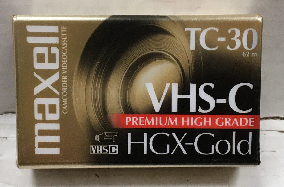 Maxell VHS-C TC-30 HGX-Gold Sealed Cassette Set