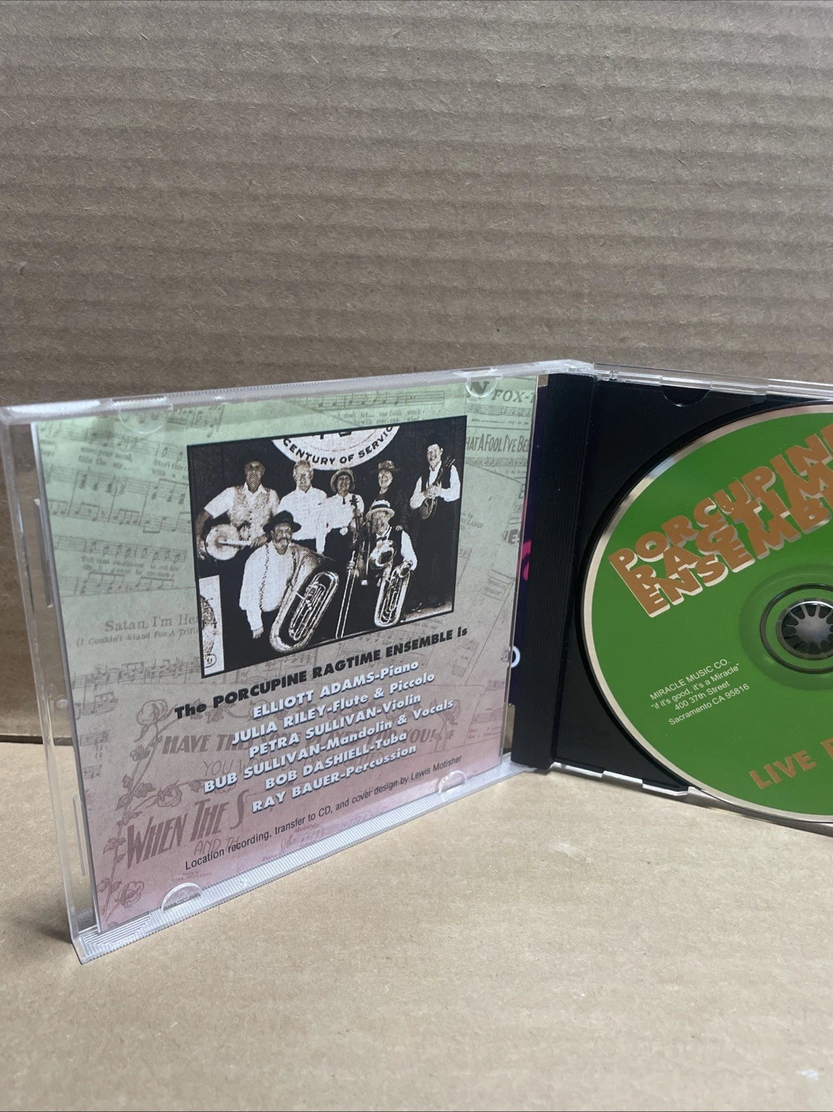 Porcupine Ragtime Ensemble Live Porcupines Very Good Condition