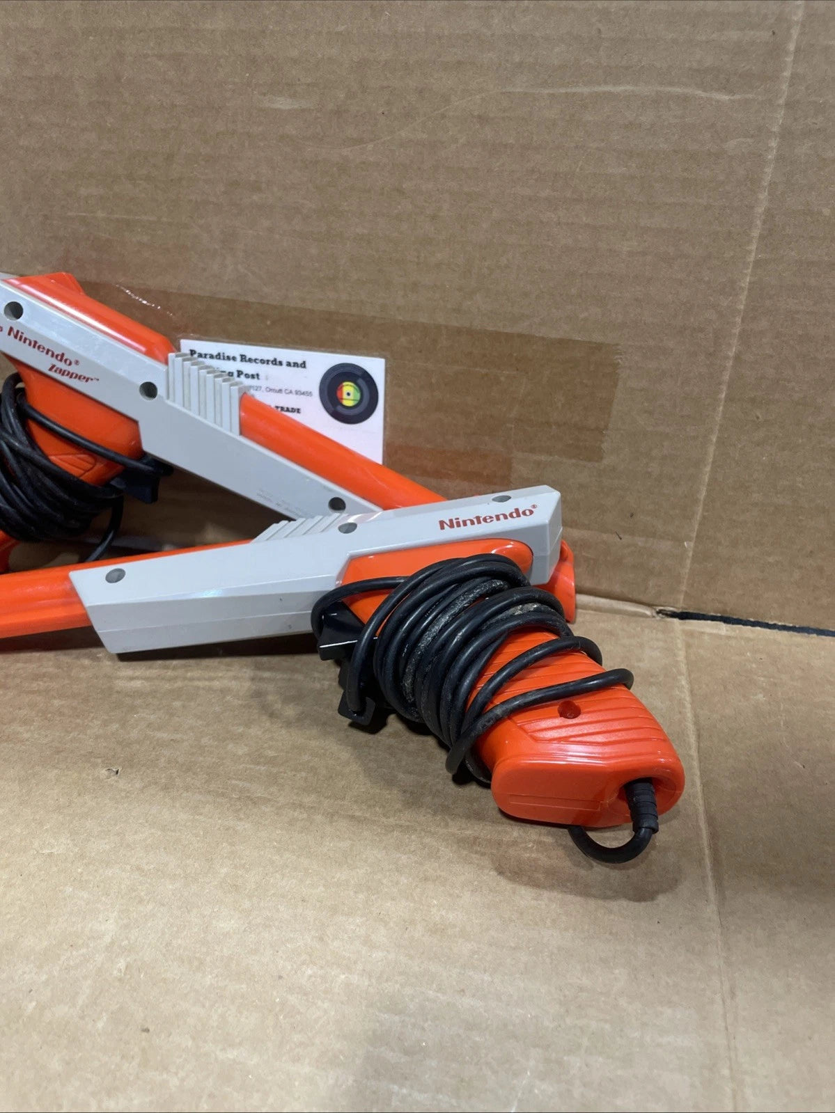 2 Orange Nintendo NES Zapper Duck Hunt Gun NES-005 OEM Light Gun