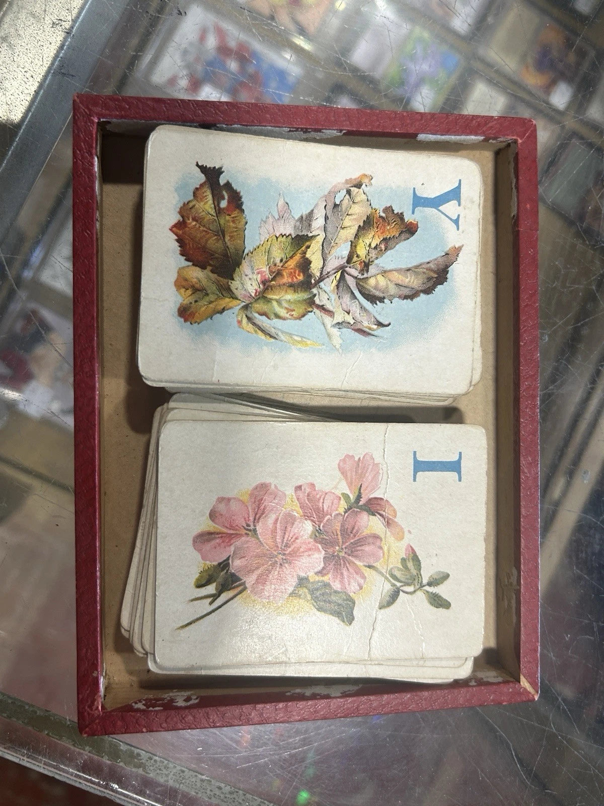 ANTIQUE McLOUGHLIN LOGOMACHY OR WAR OF WORDS GAME 64 Cards Only