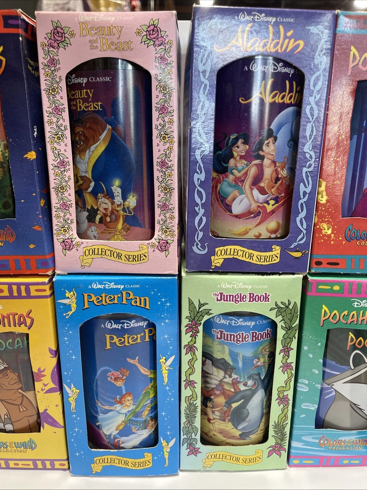 1994 Burger King Walt Disney Collector Series Drinking Cups Set of 10