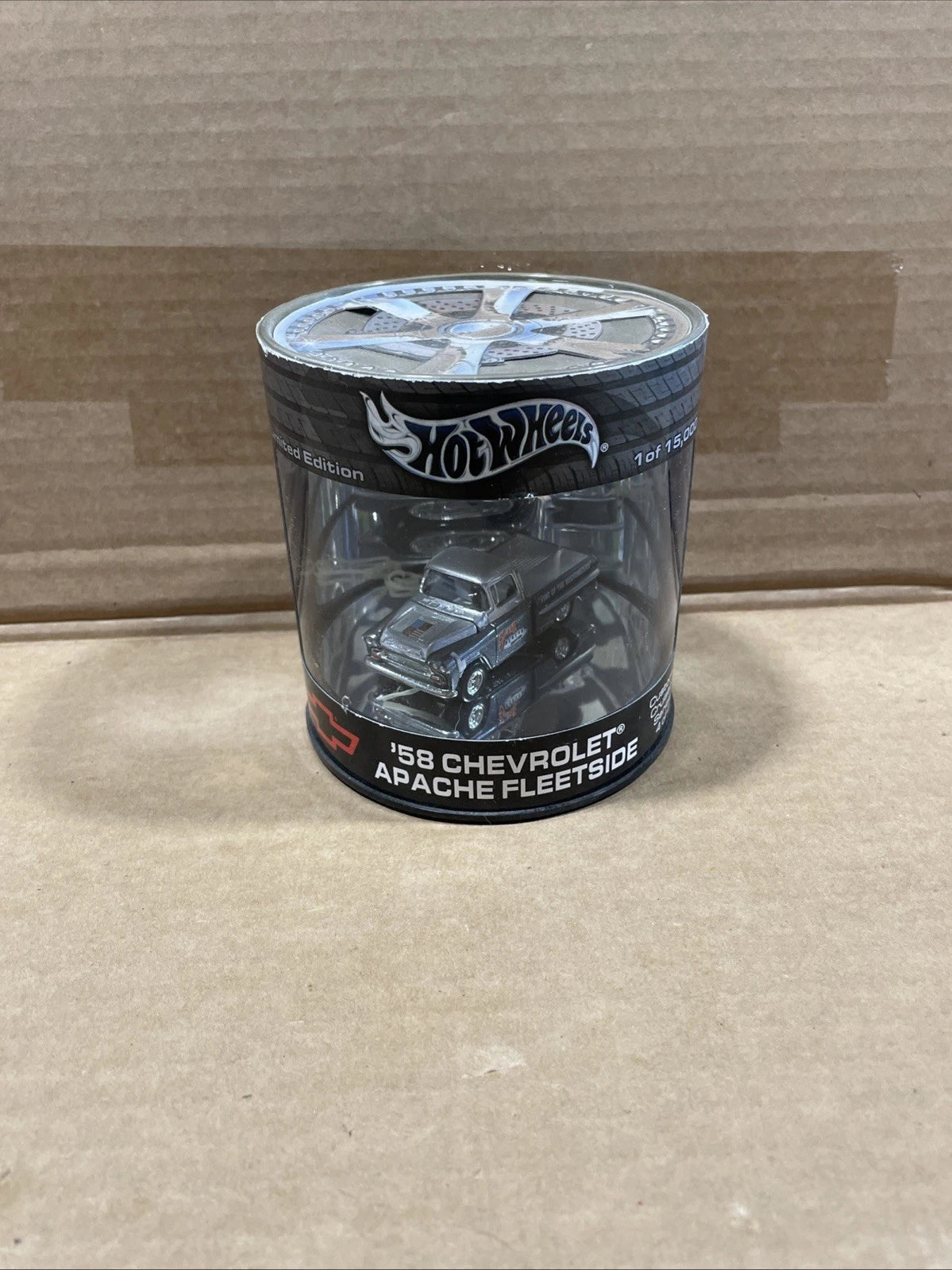 2003 Hot Wheels SILVER 58 CHEVROLET CHEVY APACHE FLEETSIDE OIL CAN 1/15,000 RRs