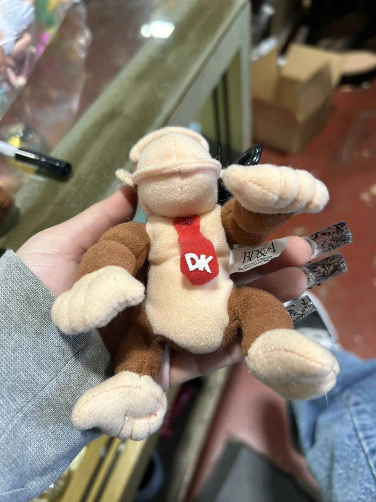 Donkey Kong Nintendo 64 N64 BD&A Keychain Clip Plush Stuffed Animal Figure