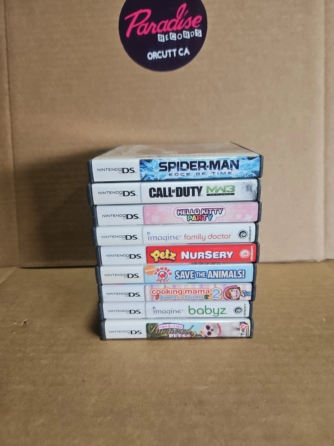 Lot of 9 Empty Nintendo DS Game Cases Most w/ Manual NO GAMES