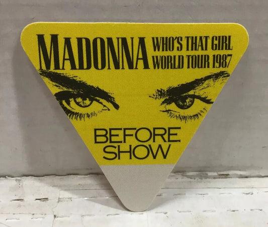 Madonna Who’s That Girl World Tour 1987 Before Show Backstage Pass Sticker