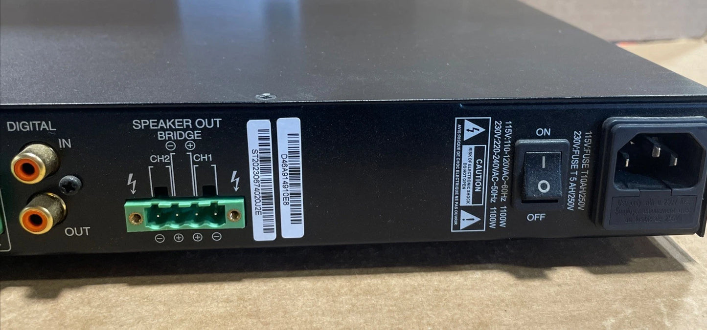 Episode 2-Channel 70v / 8 Ohm Hybrid Power Amplifier EA-AMP-HYB-2D-1000