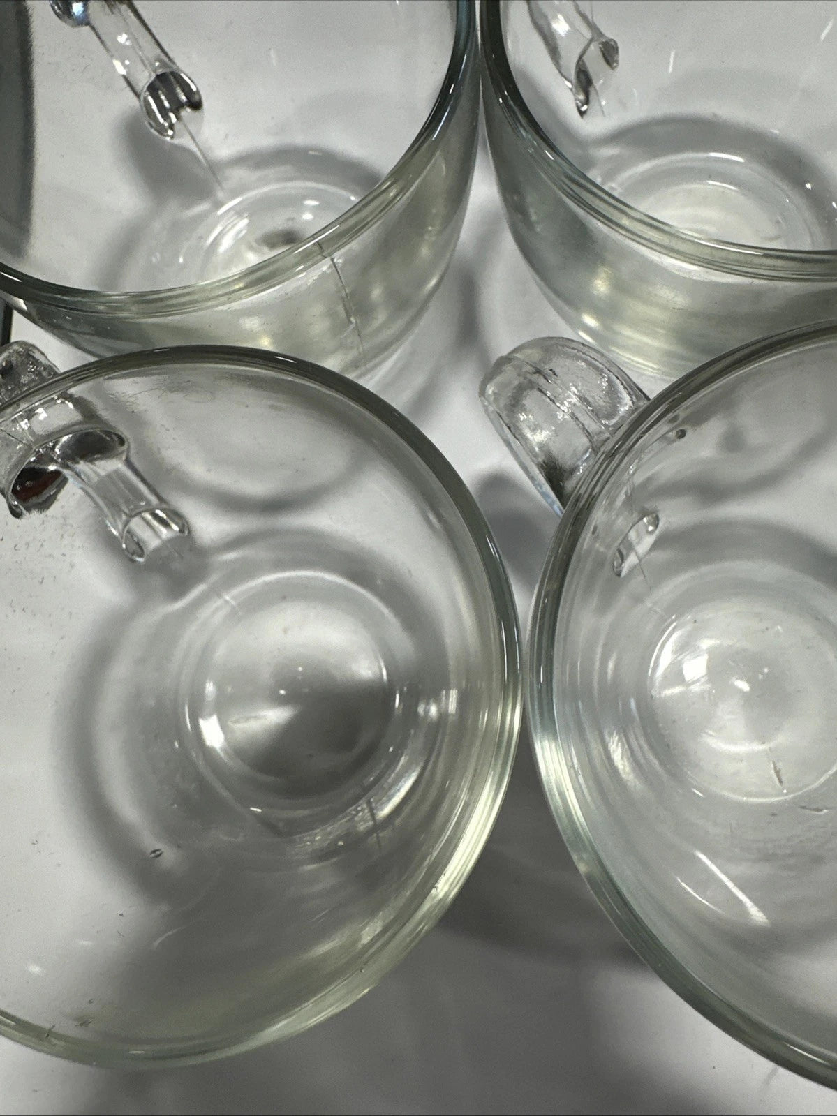 Vintage Clear Glass Punch Cups Sturdy Cups Set of Eight In Original Box