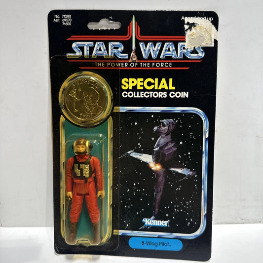 Vintage Star Wars Carded POTF B-Wing Pilot MOC GOOD
