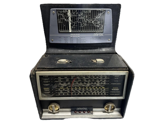 Vintage Hallicrafters World-Wide TW-1000 8-Band Tube Radio as is parts only