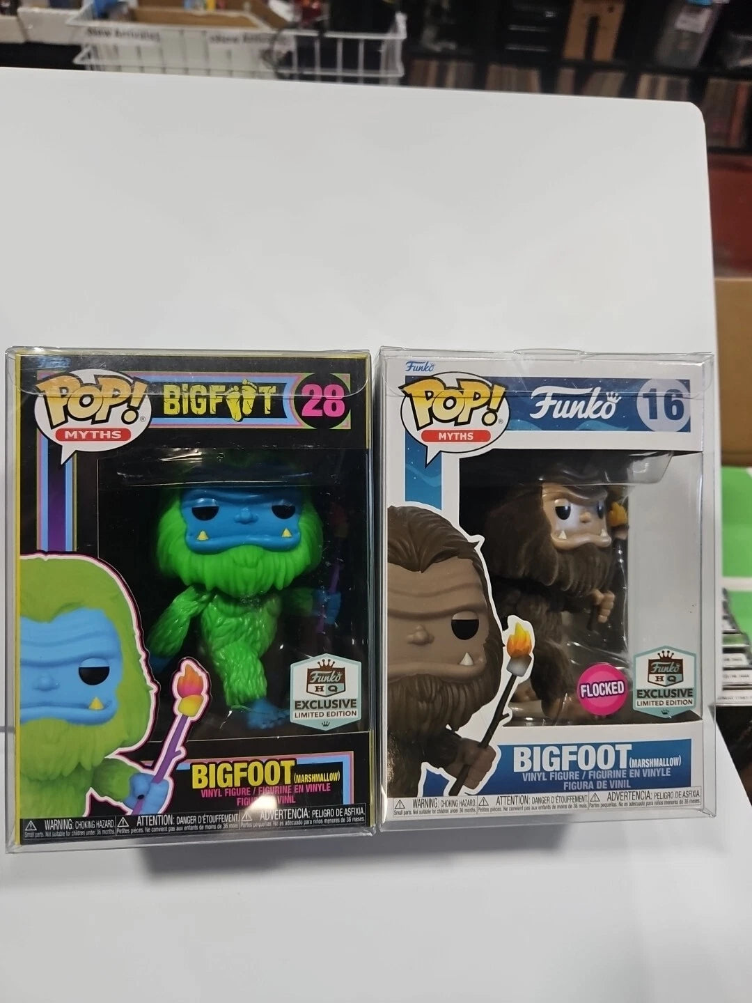 Funko Pop! Bigfoot (Marshmallow) #28 #16 Funko HQ Exclusive - LE Blacklight