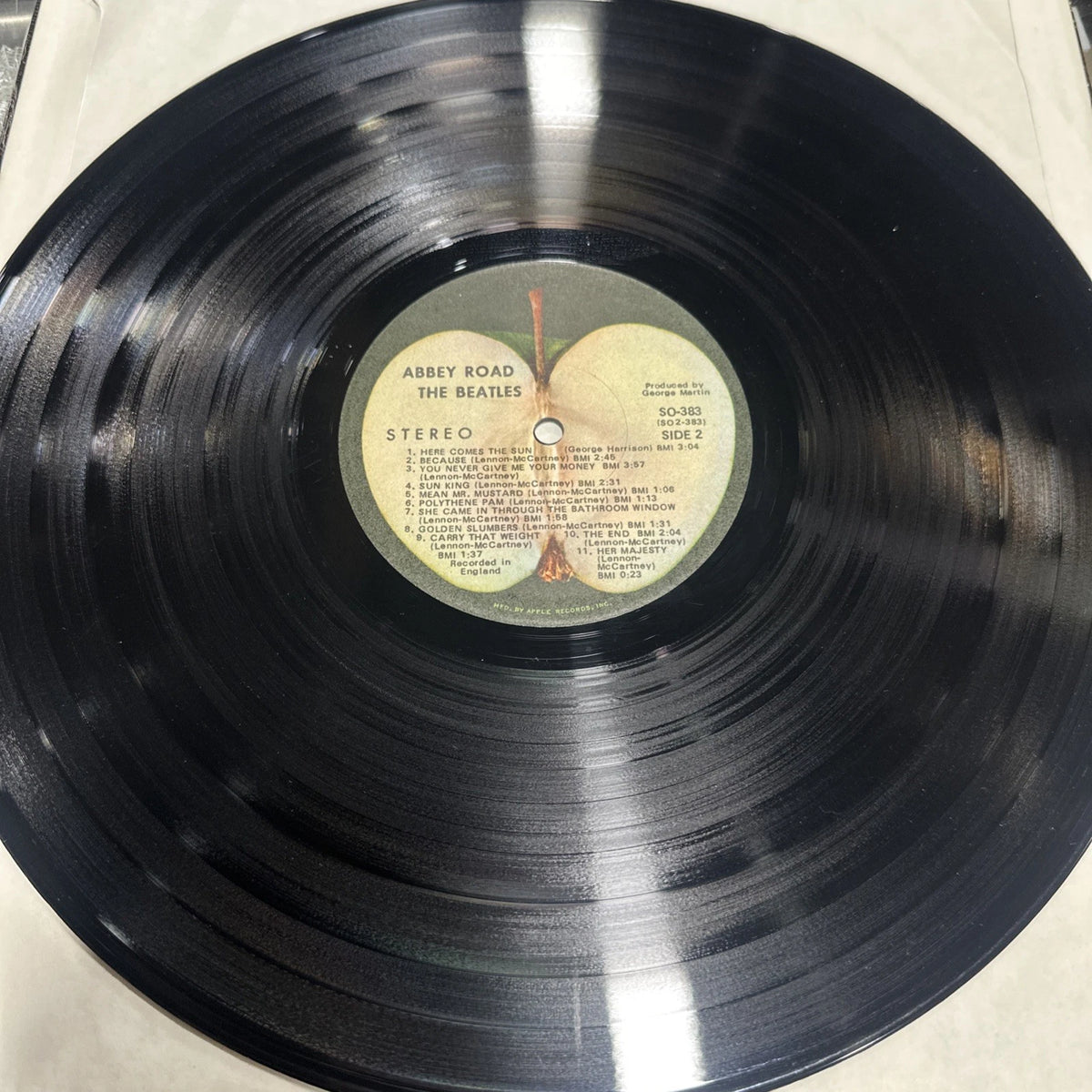 Beatles Abbey Road Original 1969 1st US Jacksonville Press Vinyl LP Apple Shrink