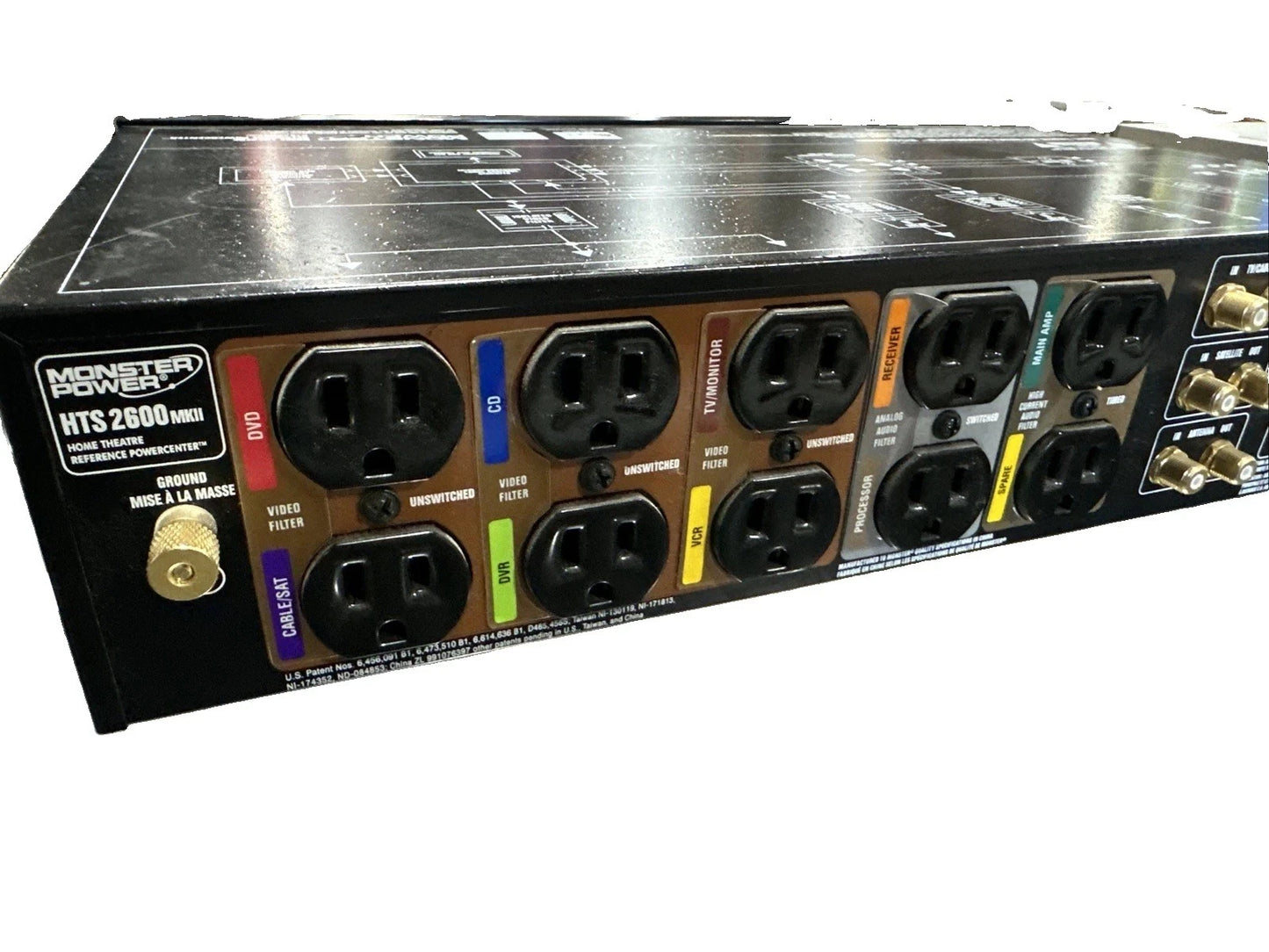 Monster HTS 2600 MKII Surge Protector Clean Power tested Working All Functions!