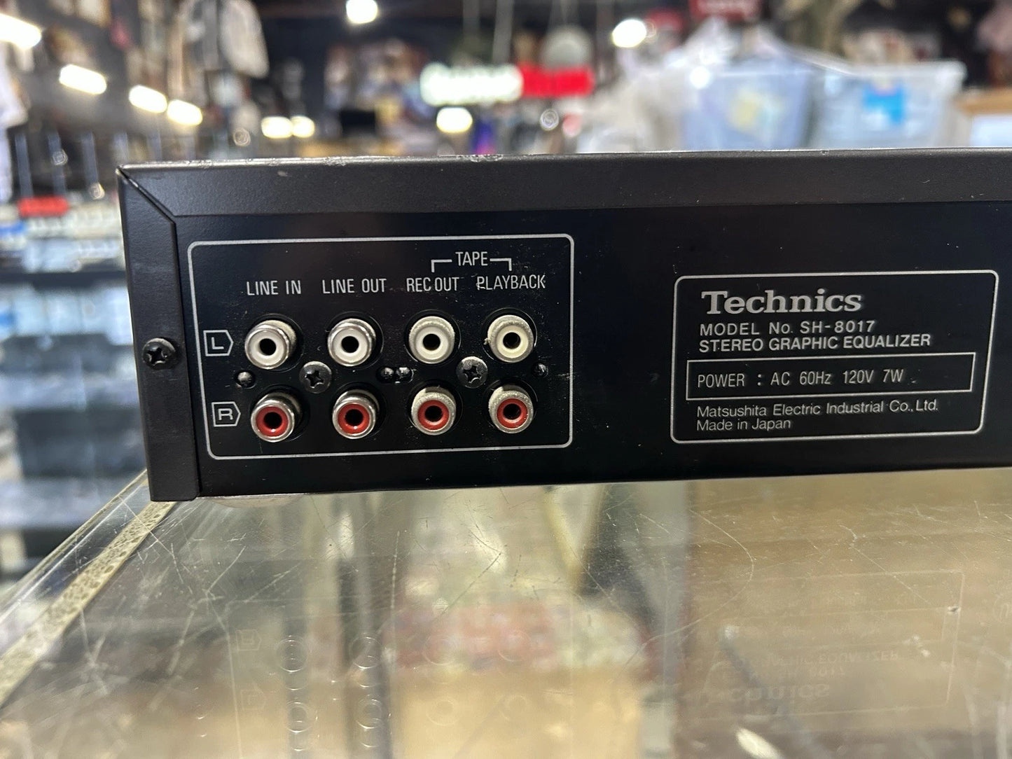 Technics SH-8017 Stereo Graphic Equalizer 7 Band 2 Channel +power cord
