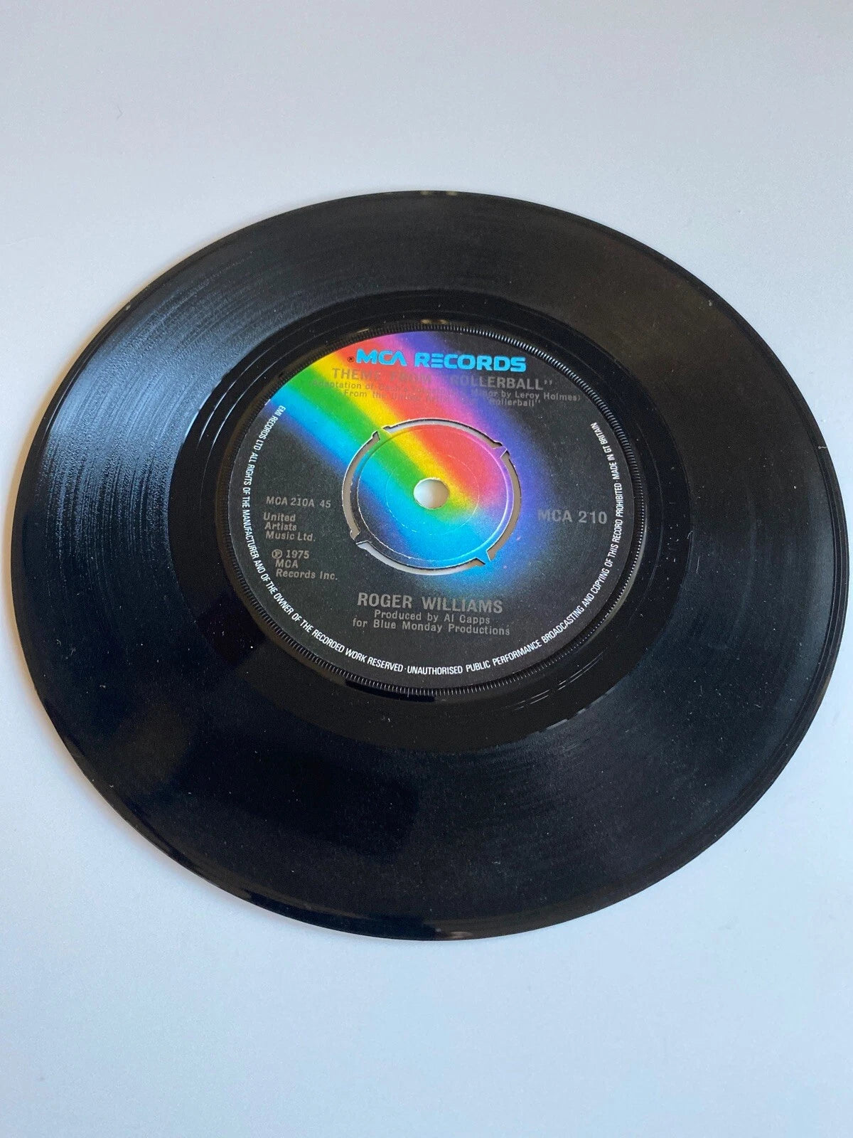 ROGER WILLIAMS - THEME FROM " ROLLERBALL " - 7" UK Vinyl Record