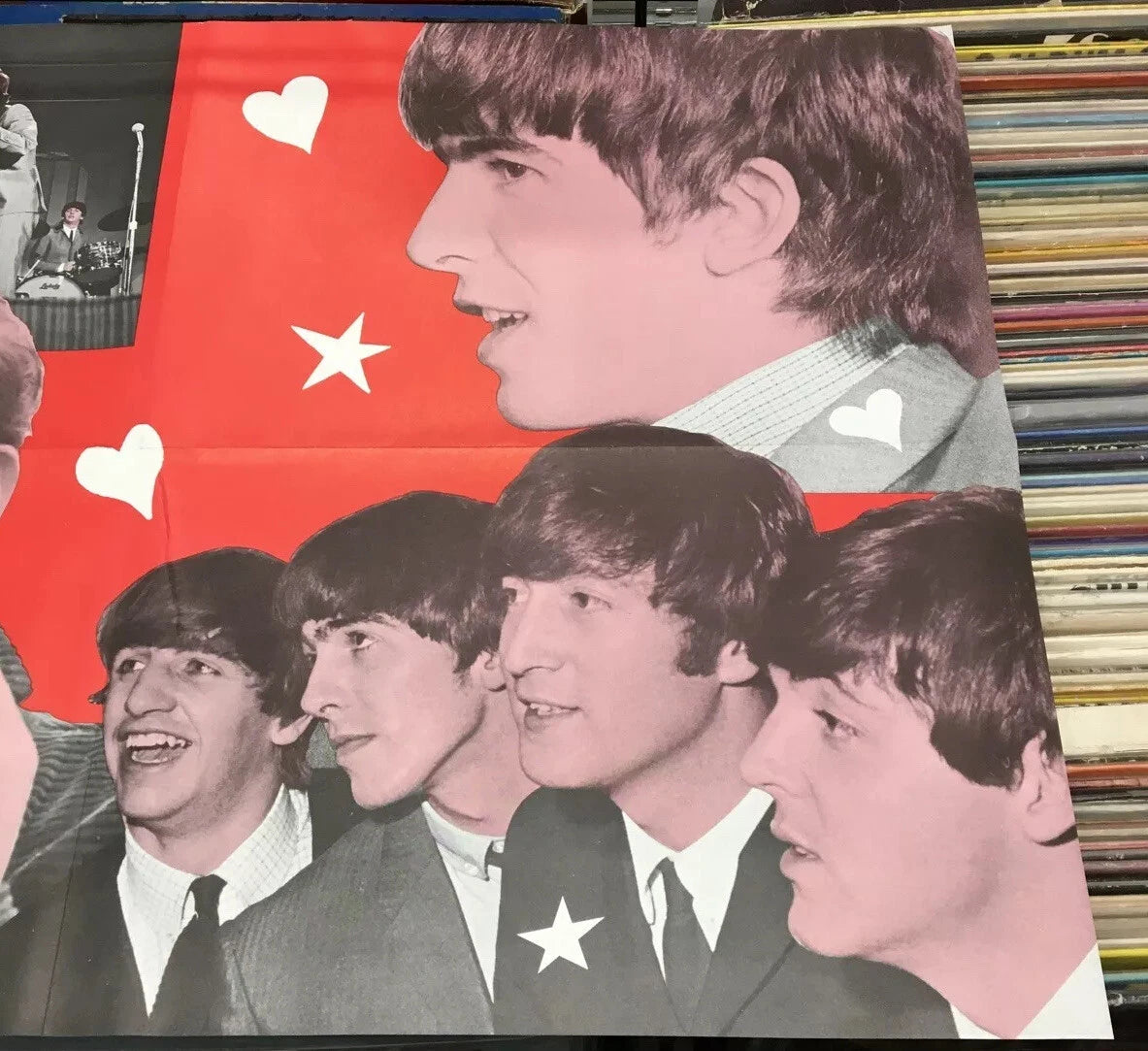 The Beatles 1964 Large 16 Magazine Poster w/Original Envelope