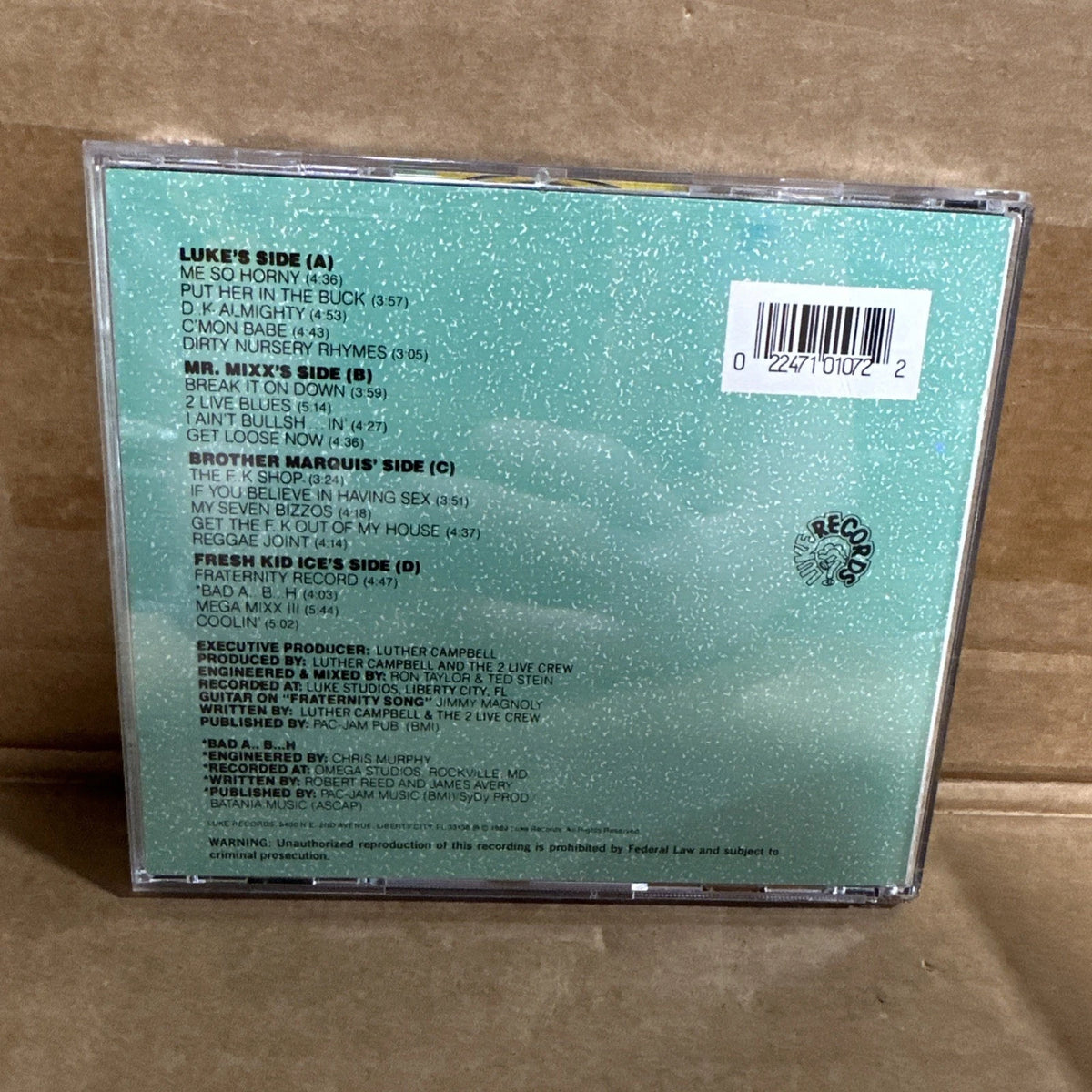 2 LIVE CREW - As Nasty As They Wanna Be - CD NM