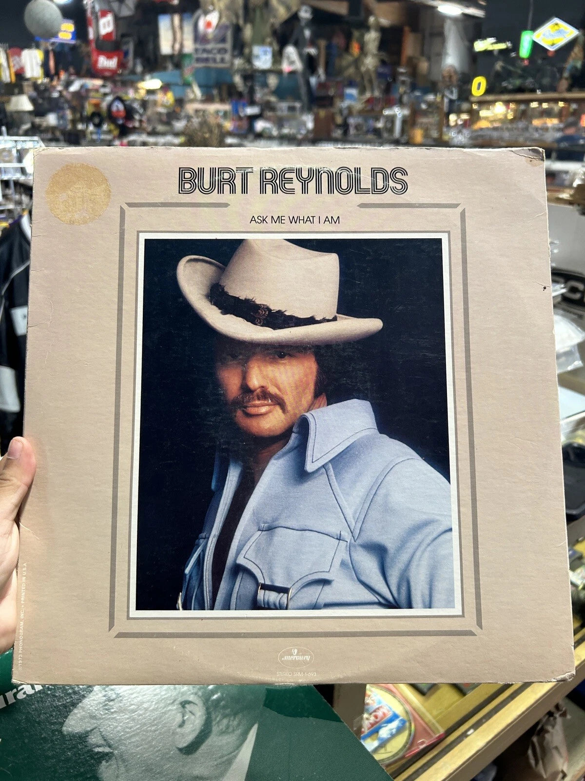 BURT REYNOLDS - ASK ME WHAT I AM - MERCURY RECORDS LP white label promo vg+