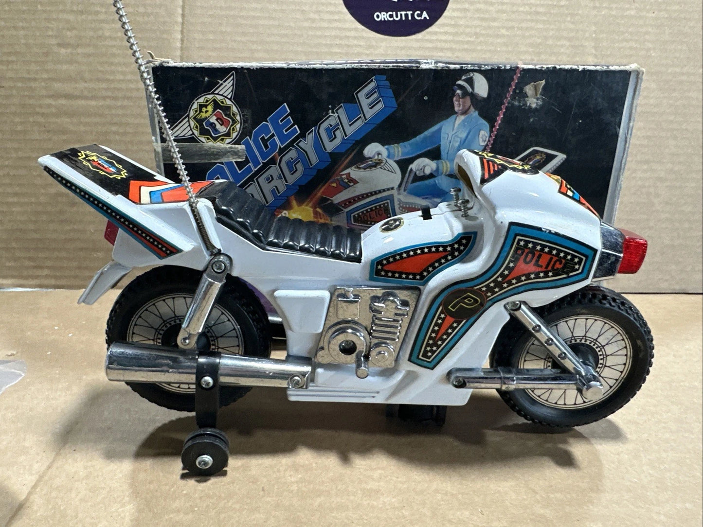 1984 Taiwan Son Ai Toys B/O Police(CHIPS Style)Motorcycle WORKS GREAT! YH-853C