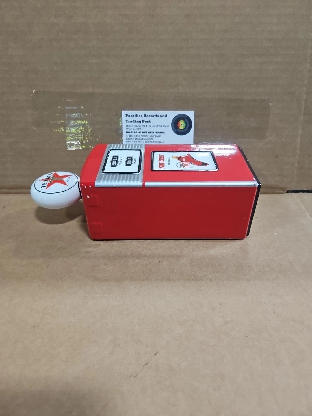 VINTAGE CERAMIC - 1950'S STYLE TEXACO FIRE CHIEF GAS PUMP - COIN BANK