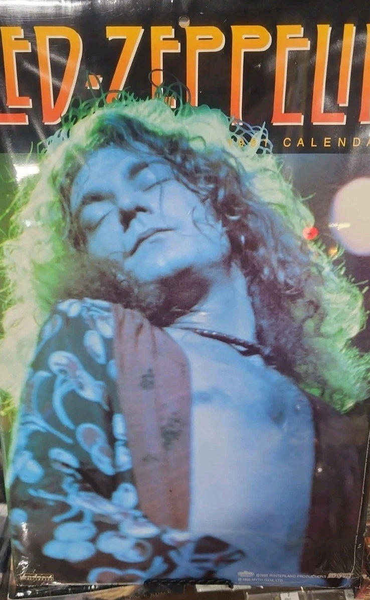 1991 Rock Express LED ZEPPELIN Large Format CALENDAR by Landmark Rare Vintage