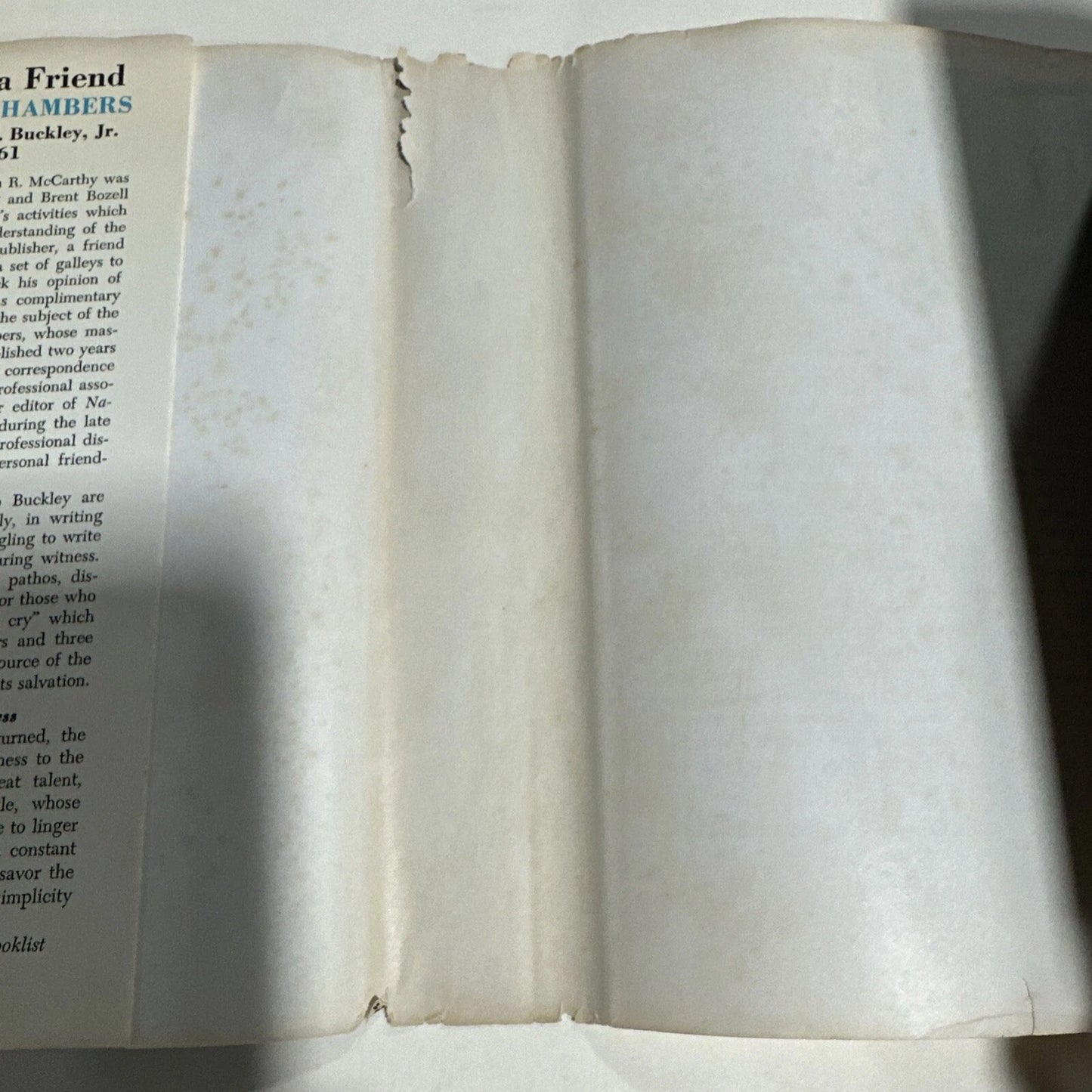 Odyssey Of A Friend SIGNED Book by William F. Buckley Jr. 1969 1st Edition