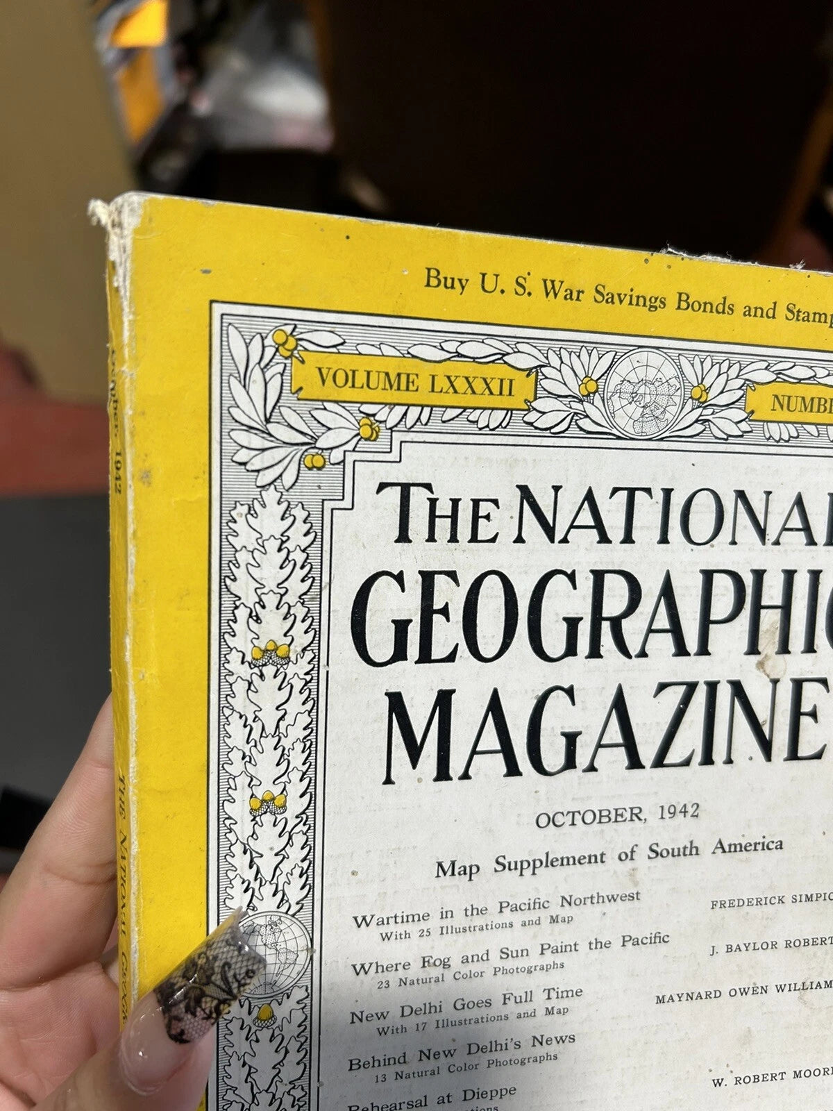 Vintage Oct 1942 National Geographic Vol LXXXII No 4
