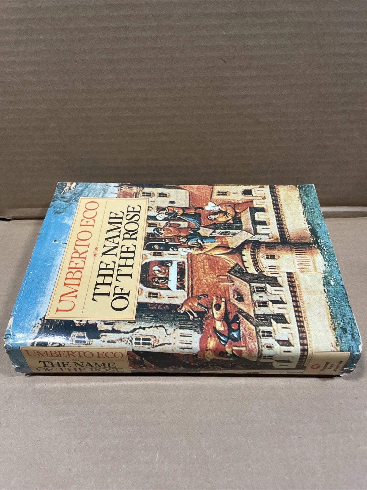 Vintage The Name Of The Rose Umberto Eco HC DJ Beige Harcourt 1983 USA