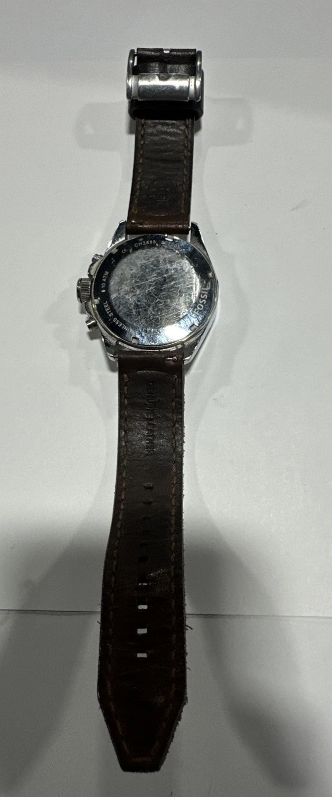 Fossil Decker Chronograph Mens Watch 44mm Black Dial Date DE-2017 Needs Battery