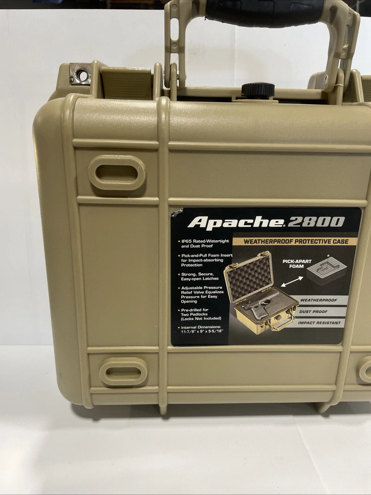 Apache 2800 Weatherproof Protective Hard Case TAN COLOR