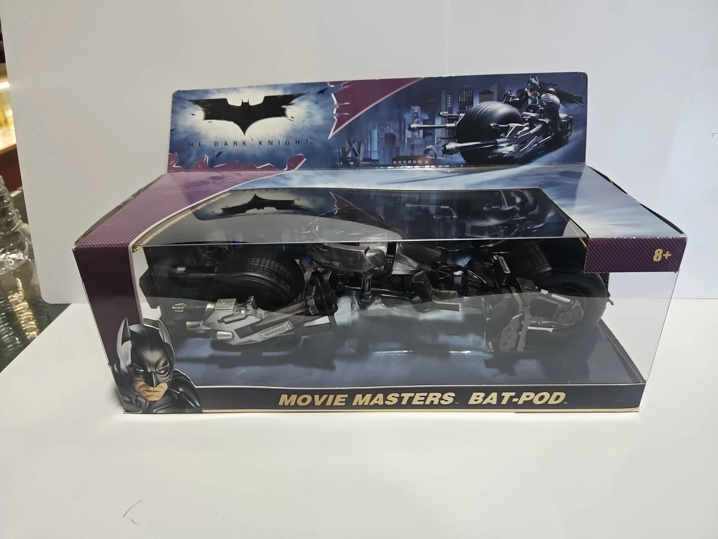 DC MATTEL BATMAN THE DARK KNIGHT MOVIE MASTERS BAT-POD 2008 NEW