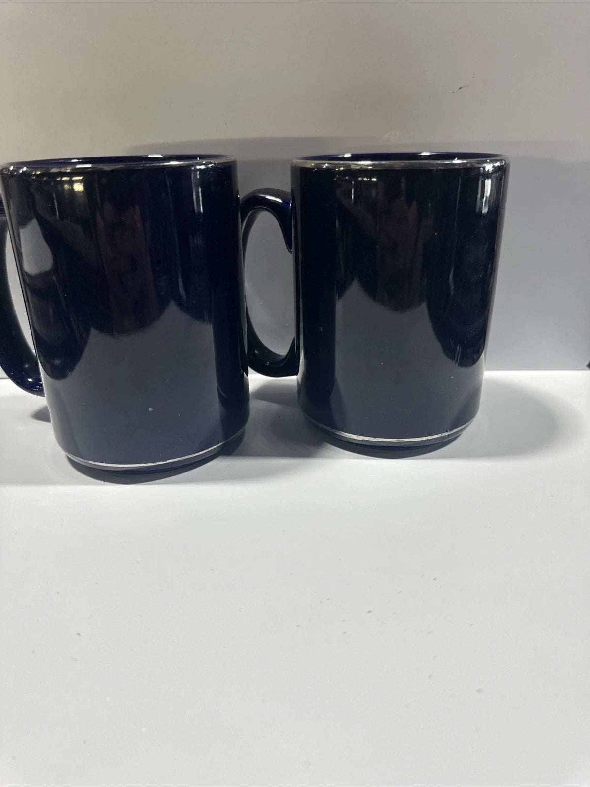 2 Star Trek Mugs 16oz Ceramic Pewter Emblem & United Federation Logo