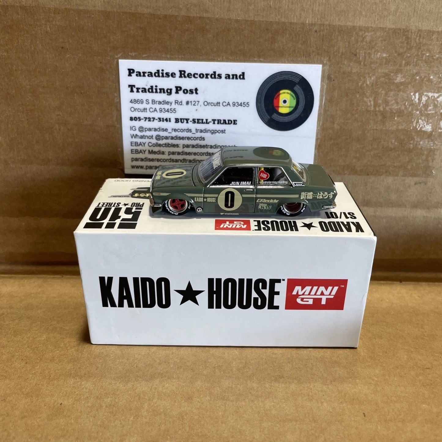 Kaido House Datsun 510 Pro Street S1/01 Mini GT 1:64 Scale OG Green Open Box