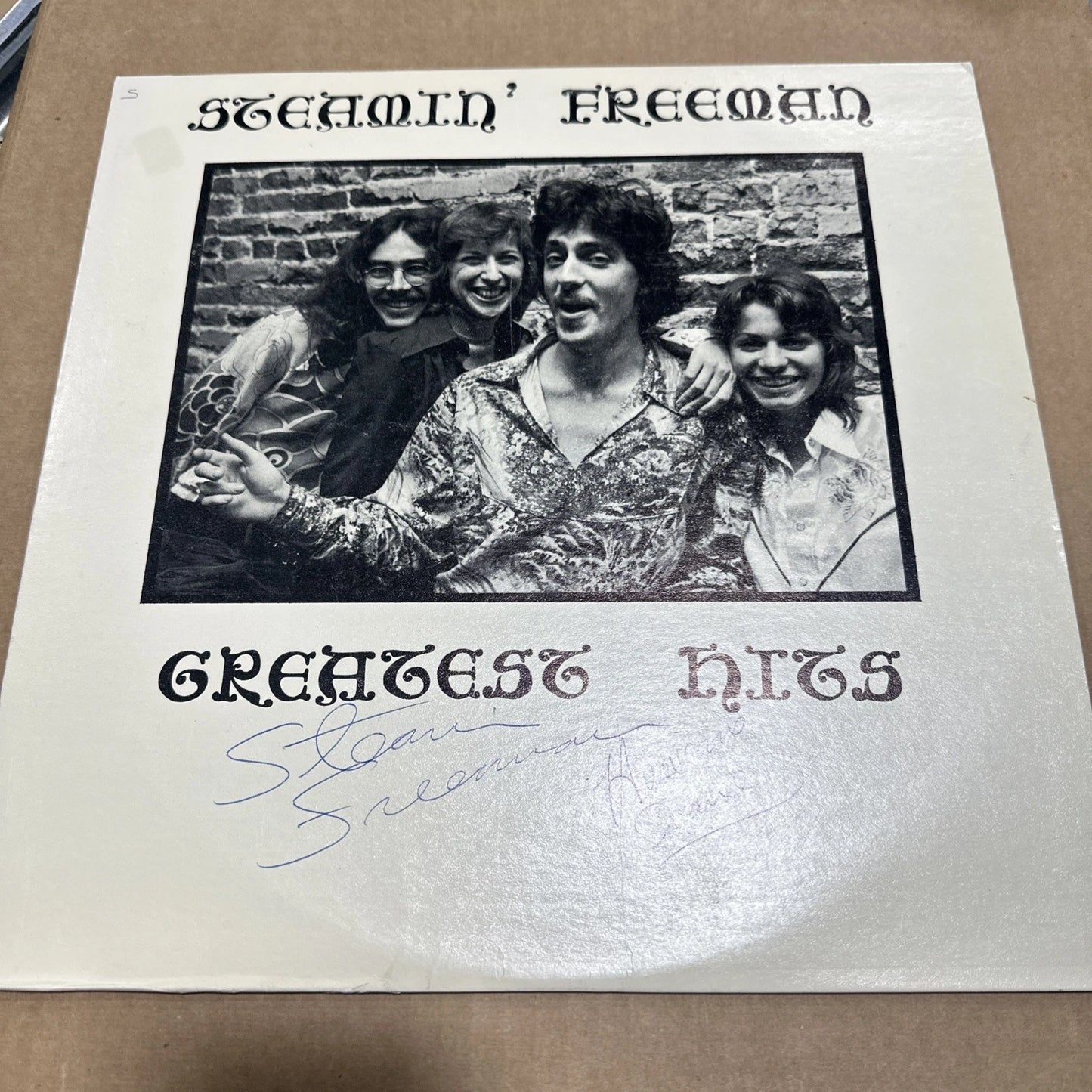 STEAMIN' FREEMAN: Greatest Hits SIGNED LP 33 RPM