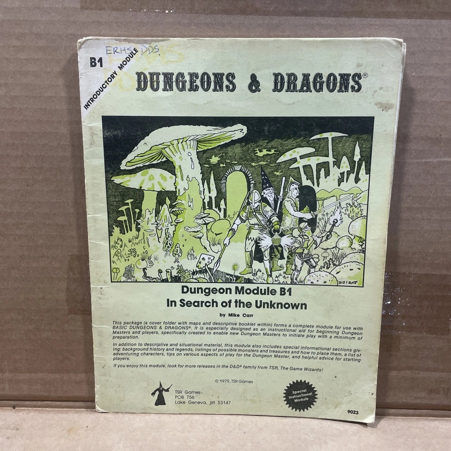 B1 In Search of the Unknown 9023 Advanced D&D Dungeons and Dragons 1st Run 1979