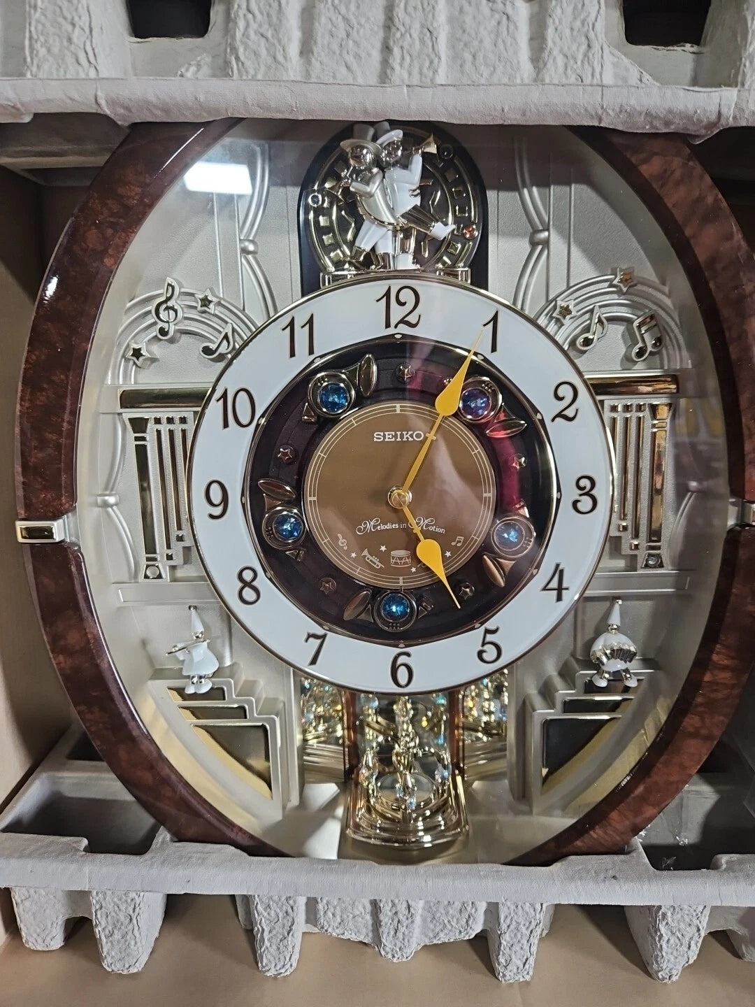 SEIKO Golden Trumpet Melodies In Motion Wall Clock Special Edition 18 Melodies
