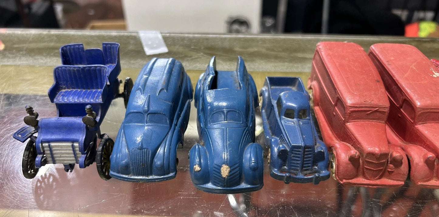 Rare Vintage Rubber Cars 1930s Lot of 9