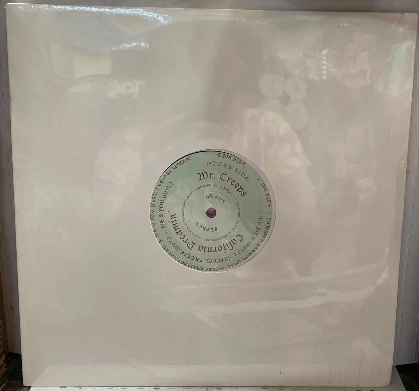 Mr. Creeps California Dreamin’ Sealed 12” Single HR-7036