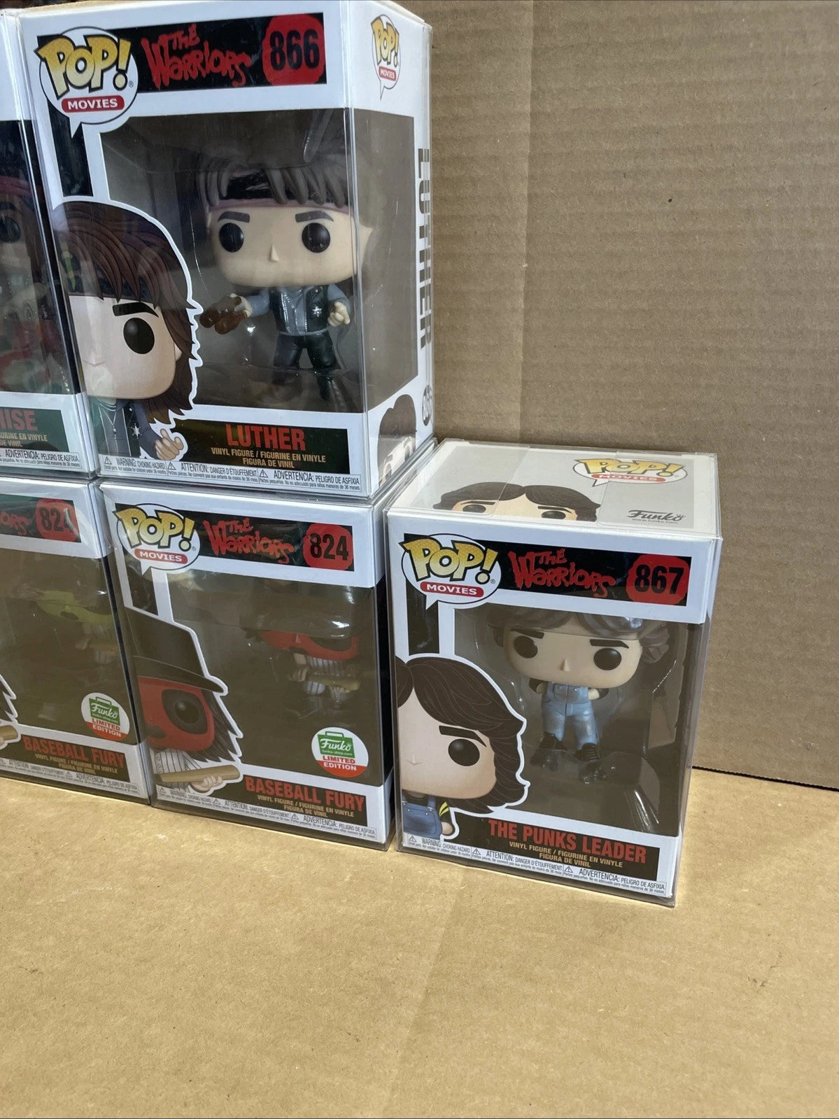Funko Pop! The Warriors Movie Complete Set Lot Of 7 W Protectors & Case