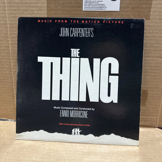 John Carpenter's The Thing Soundtrack LP 1982 Pressing Ennio Morricone MCA 6111