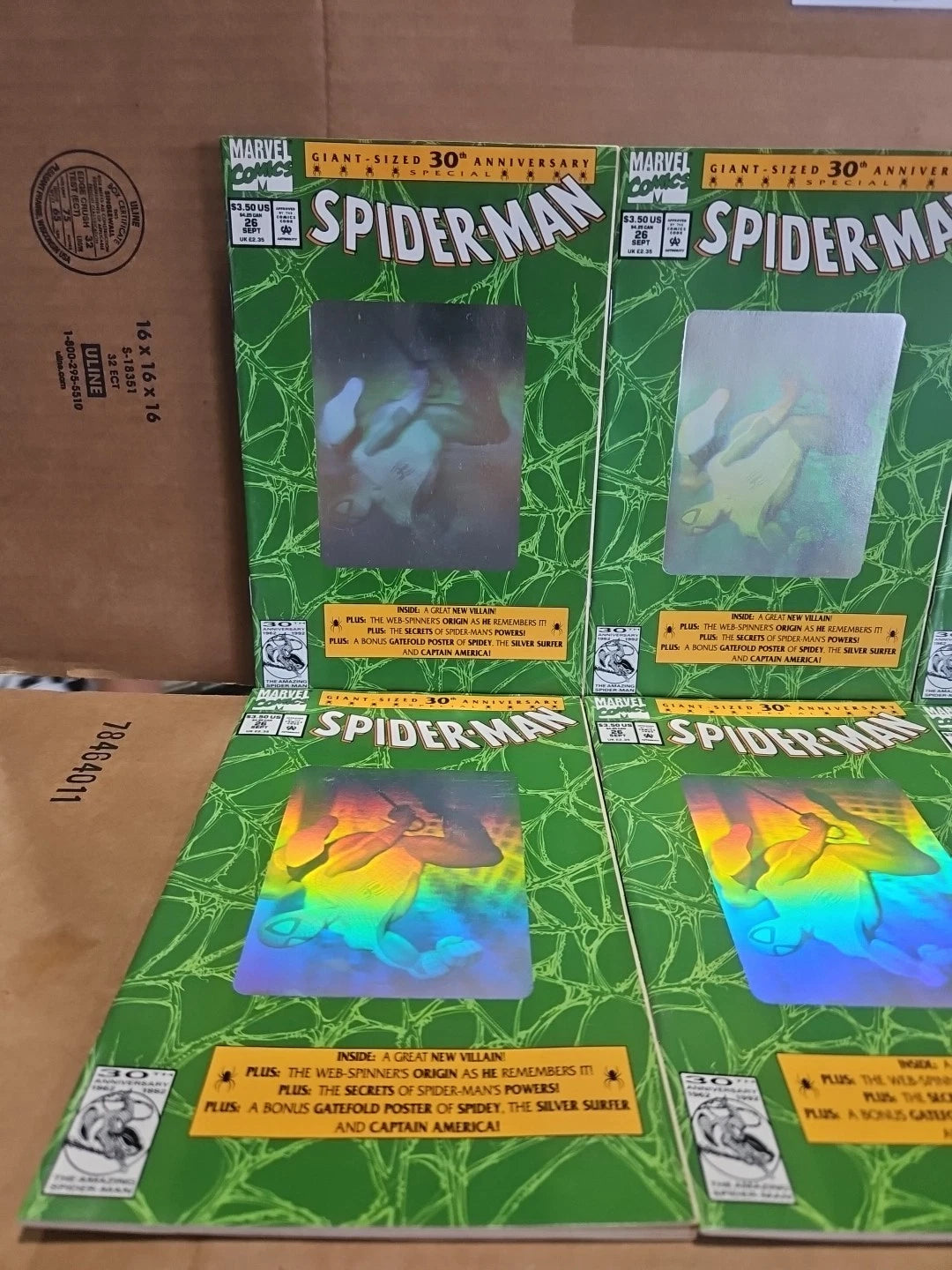 Spider-Man #26 Newsstand 30TH Anniversary Hologram Poster 1992 Lot Of 17