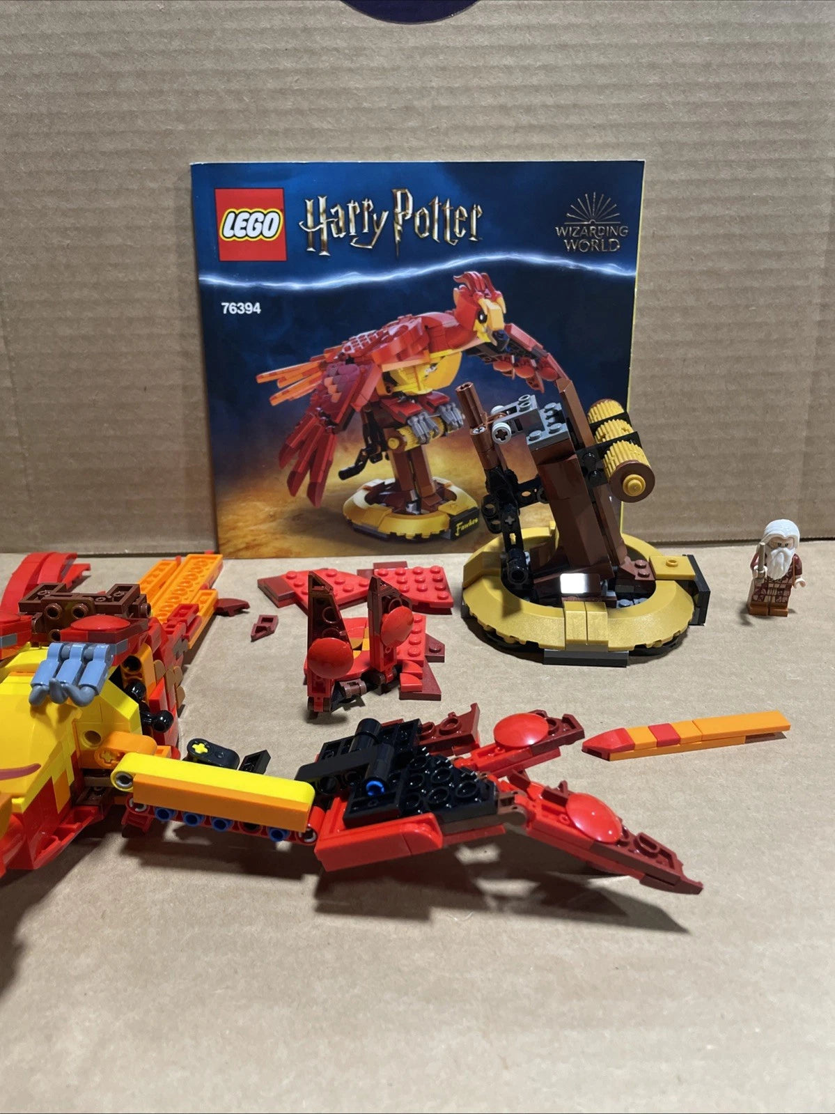LEGO Harry Potter: Fawkes Dumbledore's Phoenix 76394 No Box Complete W Manual