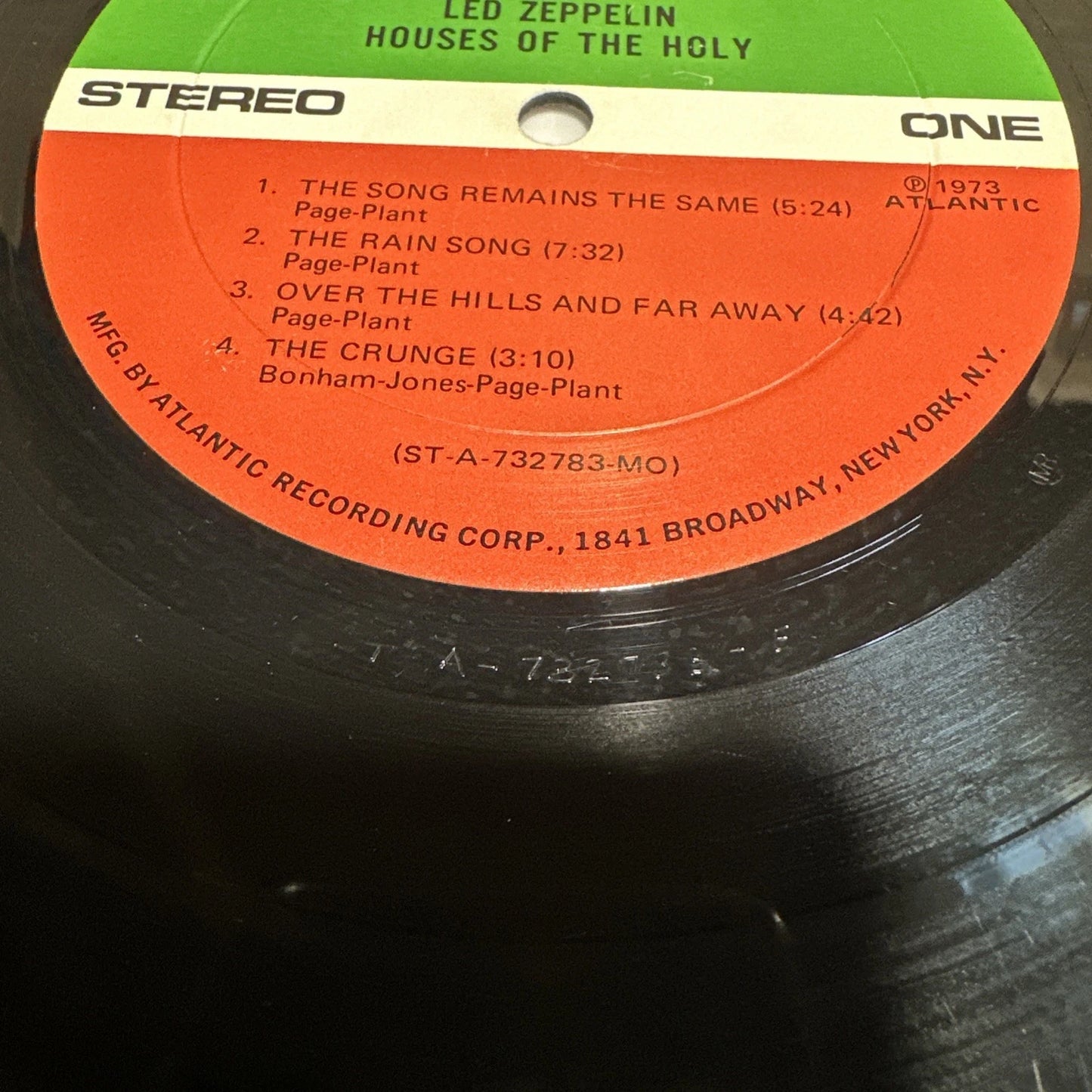 Led Zeppelin: Houses of The Holy (VG 1973 Atlantic US, RL Monarch STERLING LP)