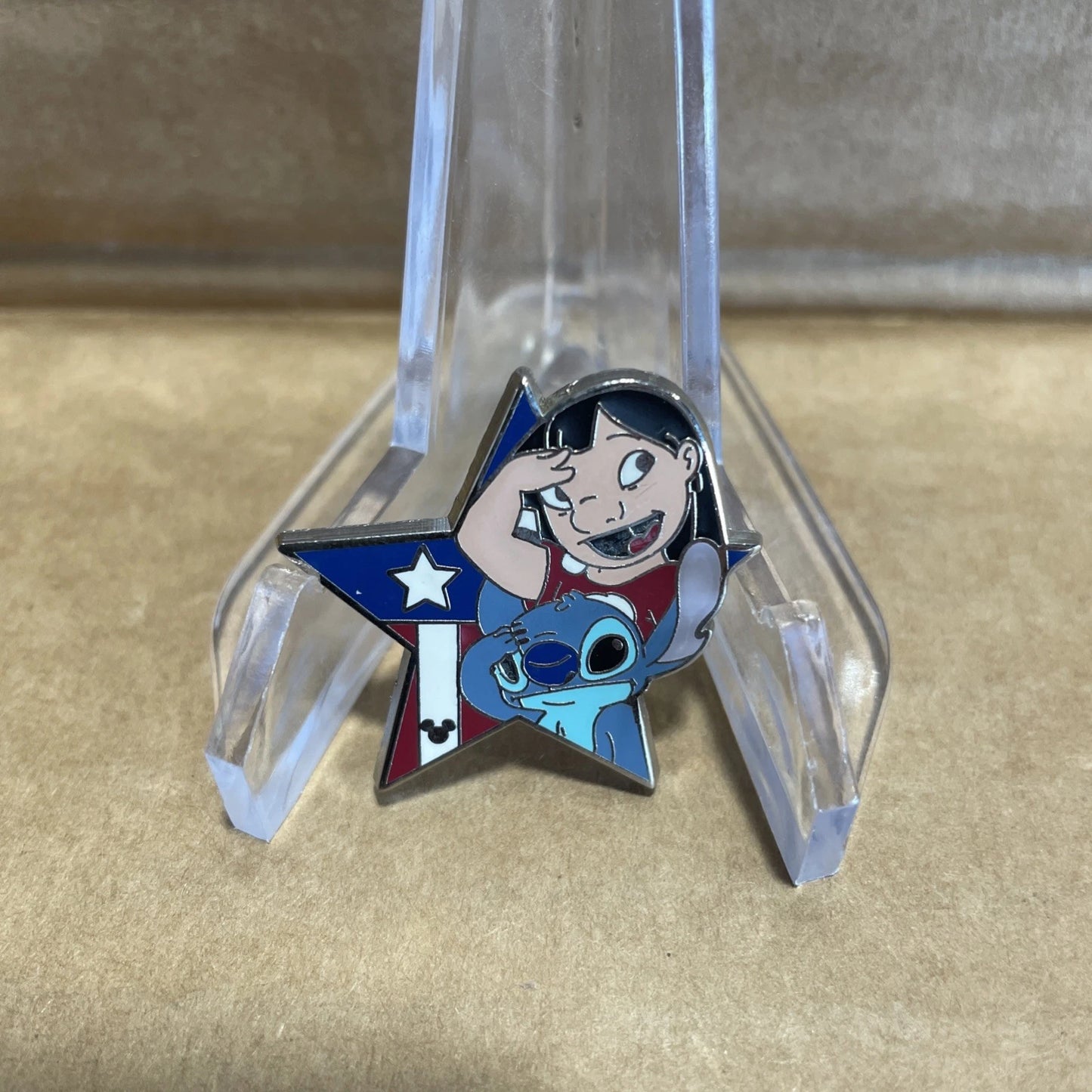 Disneyland - Lilo and Stitch - Patriotic Star Salute - Hidden Mickey - 2009 Pin